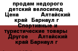 продам недорого детский велосипед › Цена ­ 1 200 - Алтайский край, Барнаул г. Спортивные и туристические товары » Другое   . Алтайский край,Барнаул г.